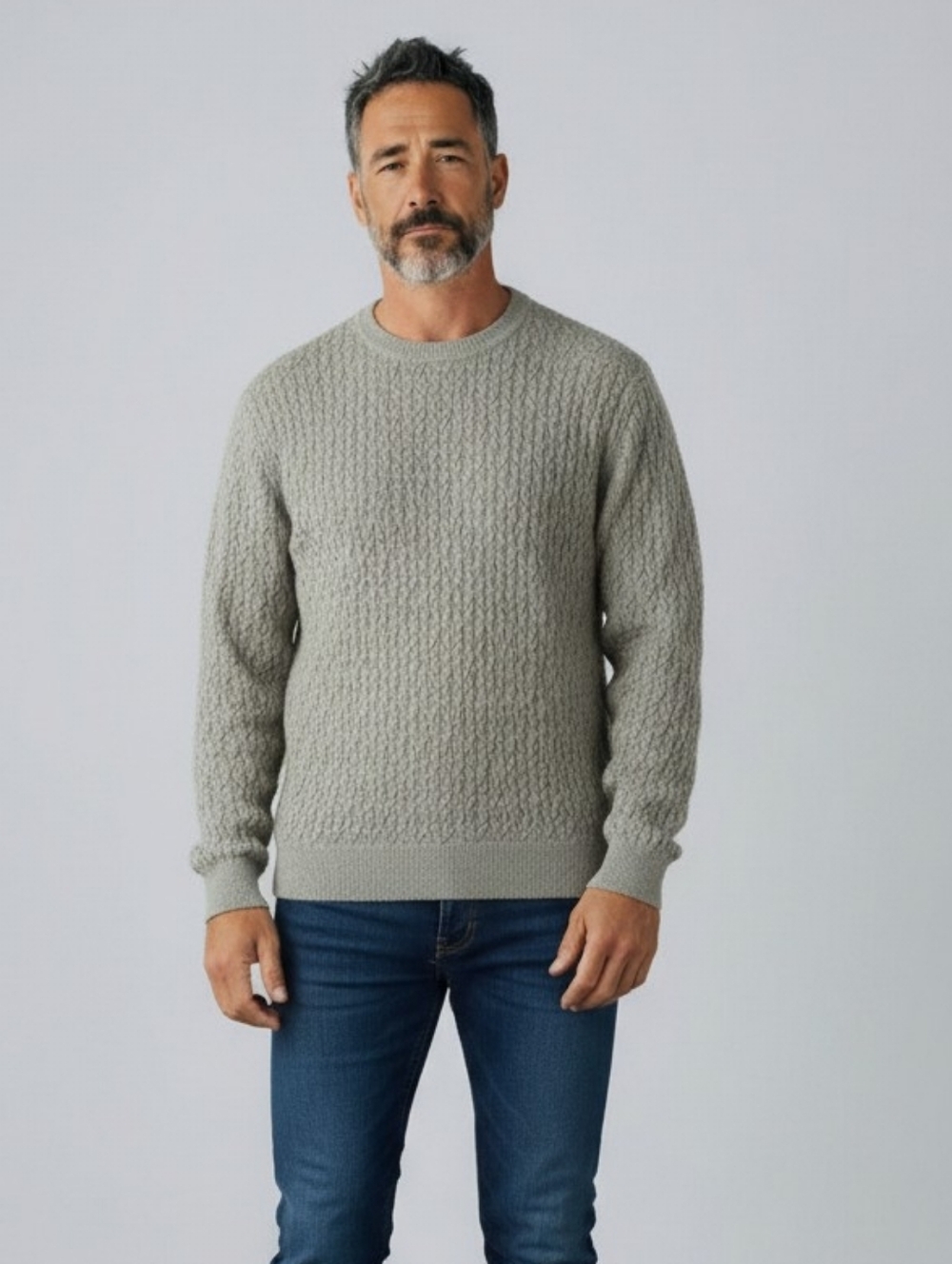 Tasso Elba Vintage Men's Olive Green Knit Sweater